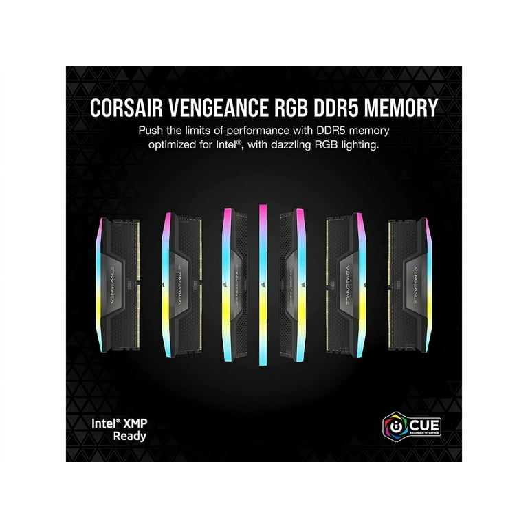 CORSAIR Vengeance RGB 32GB (2 x 16GB) 288-Pin PC RAM DDR5 6000