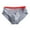 Blue, variant on zeranth Men Briefs Mid Waist Elastic Soft Breathable Anti-septic U Convex Striped Solid Color Casual Men Underpants Underwear