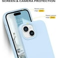thumbnail image 3 of iPhone 15 Case, Liquid Silicone Soft Gel Rubber iPhone 15 Phone Case Slim Fit Cover with Microfiber Lining Shockproof Protective Phone Cases for iPhone 15 6.1 inch, Baby Blue, 3 of 16