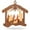 Brown 1, variant on Vrorvz Wooden Nativity Hanging Ornament Christmas Decorations Christmas Ornaments Close Nature Wood Craft Crackproof Polished Indoor Centerpiece Mantel 3.9In Brown