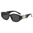 thumbnail image 1 of Small Sunglasses Ladies Fashion Personality Ladies Retro Square Goggles Men's Sunglasses - Black Frame Grey Sheet, 1 of 1