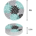thumbnail image 1 of FMSHPON Multicolor Dahlia Pinnata Flower Customized Green,Black,Grey Set of 6 Round Coaster for Drinks, Absorbent Ceramic Stone Coasters Cup Mat with Cork Base for Coffee Table Bar Decor, 1 of 6