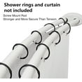 thumbnail image 2 of Utopia Alley Rustproof Wall Mounted Aluminum Double Curved Shower Curtain Rod, Screw Mount Rod, Stronger and More Secure Than Tension, Adjustable Double Shower Rod from 45" to 72", Expandable (White), 2 of 18