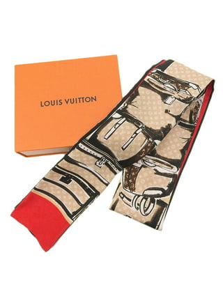 Louis Vuitton 100% Silk Bandeau Monogram Denim Print Logo Thin