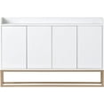 Modern Storage Sideboard with Adjustable Shelf and Metal Legs