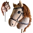 thumbnail image 1 of Large Hobby Horse – Show-Quality Stick Horse with Rhinestone Bridle, Removable Reins & Long Mane, 1 of 9