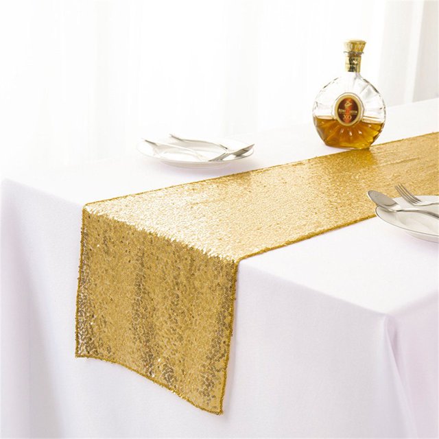 Table Runner "Gold Sequin Tablecloth Table Tape"