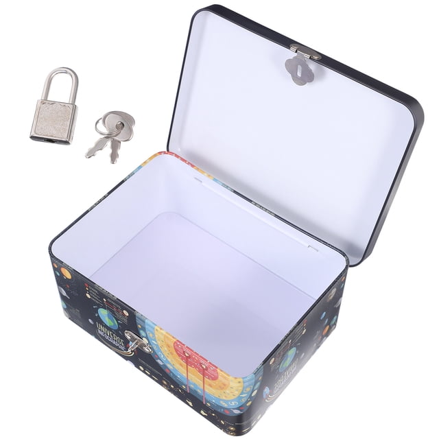 MasteelfCA Iron Storage Box Coin Box Treasure Storage Box Souvenir Storage Organizer