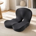 thumbnail image 4 of Ergonomic Memory Foam Seat Cushion for Tailbone Sciatica Pain Relief 17X13 Inch, Back Support for Office Chair, Car Desk Chair, Long Sitting Comfort, 4 of 8