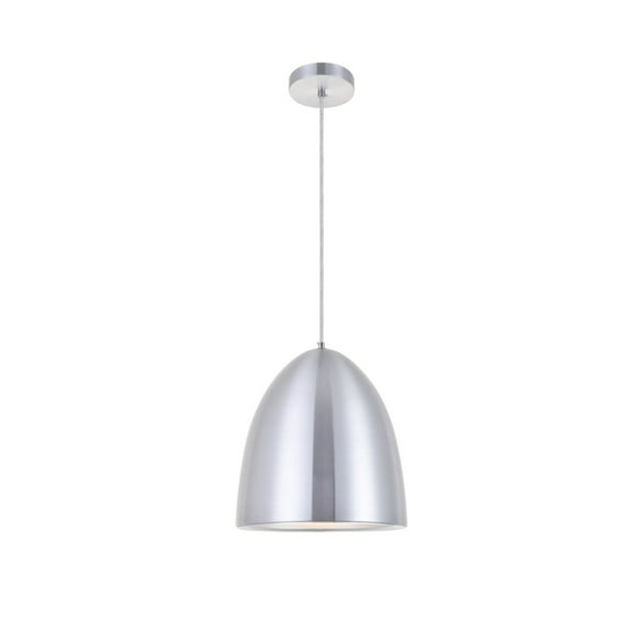 Classically Modern Ceiling Decorative Circa 1 Light Burnished Nickel Pendant