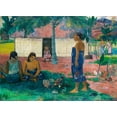 thumbnail image 2 of Gauguin, Paul 24x19 Black Ornate Wood Framed with Double Matting Museum Art Print Titled - Why Are You Angry?, 2 of 4