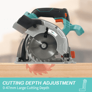NEWONE 20V Cordless Circular Saw 5000RPM Rotating Speed 5 inch Blade Adjustable Cutting Depth 45°/90° with 2.0Ah Battery and Charger Brushless Circular Saw