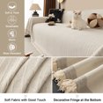 thumbnail image 3 of Eurhowing Non Slip Sofa Cover for 1/2/3/4 Cushion Couch, Pet Proof Chenille Throw Slipcover Blanket, Machine Washable Furniture Protector for Living Room (Off-White, 71"×134"), 3 of 9