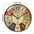 thumbnail image 3 of Miommo Scandinavian Quartz Clock Retro Wall Clock Glass Silent Classic Clock 12 Inch Large Round Quartz Clock Battery Operated Non Ticking Easy To Read for Bedroom Living Room Kitchen Home, 3 of 7