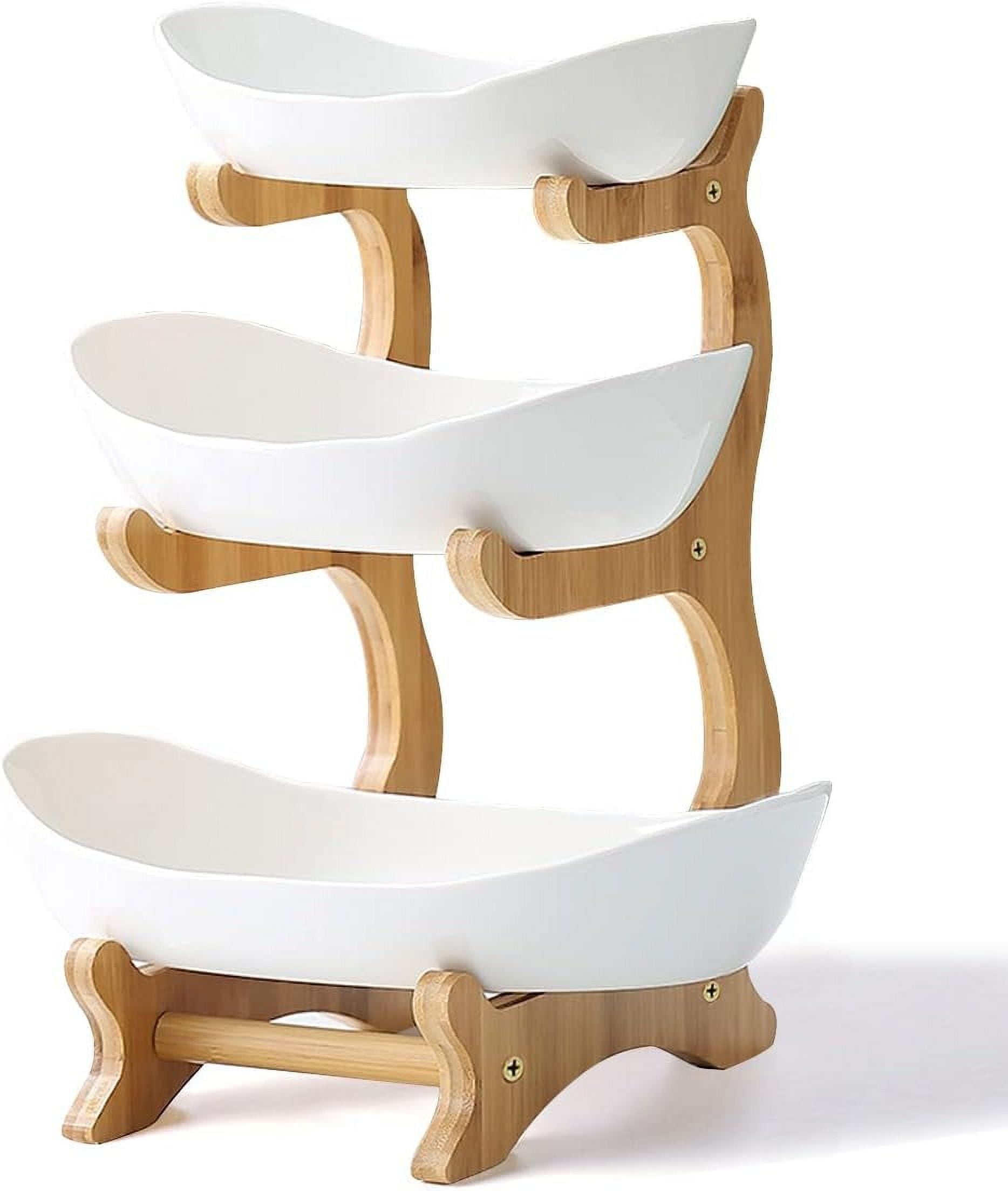 SolarSoda Ceramics Storage Baskets, 3 Tiers Detachable