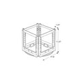 thumbnail image 2 of Azar 11 1/2" x 9" Letter Size 4-Pocket Revolving Modular Crystal Styrene Brochure Holder 252321, 2 of 2