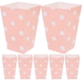 thumbnail image 1 of 24pcs Popcorn Boxes Holder Containers Cartons Paper Bags Dot Design Snack Box for Movie Theater Dessert Tables Wedding Favors (Pink), 1 of 5