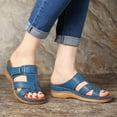 thumbnail image 7 of Ichuanyi Slippers for Women Summer New Style Plus Size Casual Wedge Heel Adult Women's In-line Sandals, 7 of 7