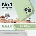 thumbnail image 4 of Funda Protectora de Silicona, Apta para Cámara, Forro Antiarañazos. Matcha. para iPhone 13 6.1", 4 of 7