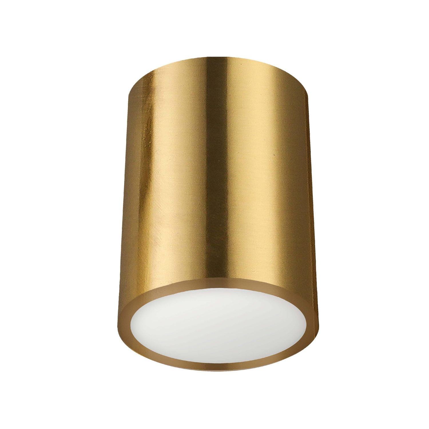 Echo Flush Mount - 12W - Aged Brass - Frosted Acrylic Diffuser