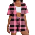 thumbnail image 2 of Bixock Summer Workout Set for Women,2 Piece Set for Women Short Sleeve Cardigan and Shorts with Pockets All Over Print Loungewear Set, 2 of 6