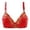 Watermelon Red, variant on Women Adjustable Strap Solid Bra Embroidered Floral Push Up Bra for Enhanced Support and All Day Comfortable Wear 36 Black