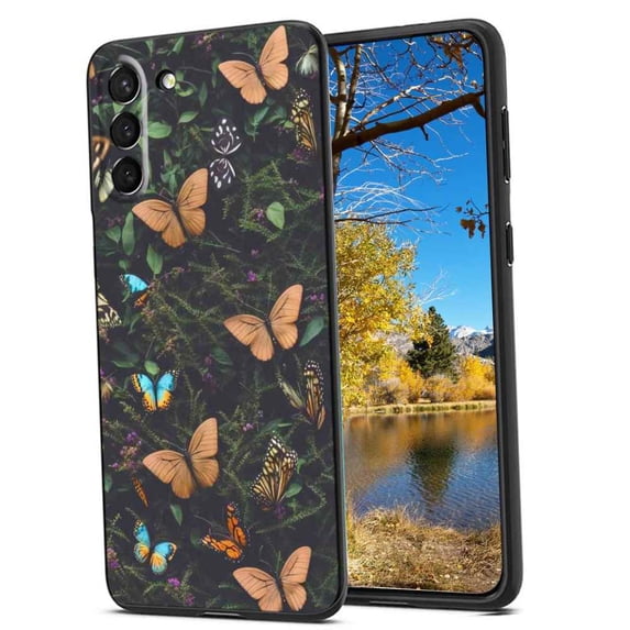 Butterflies-Witchy-Goth-Cottagecore-Forest-9 Phone Case, Degined for Samsung Galaxy S22 Case Men Women, Flexible Silicone Shockproof Case for Samsung Galaxy S22