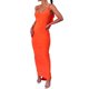thumbnail image 1 of Vestido De Tirantes Finos Vestido ajustado para mujer Sin espalda Estilo elegante Slim Fit Traje diario (Naranja S) Ygjytge para Mujer Naranja T XL, 1 of 7