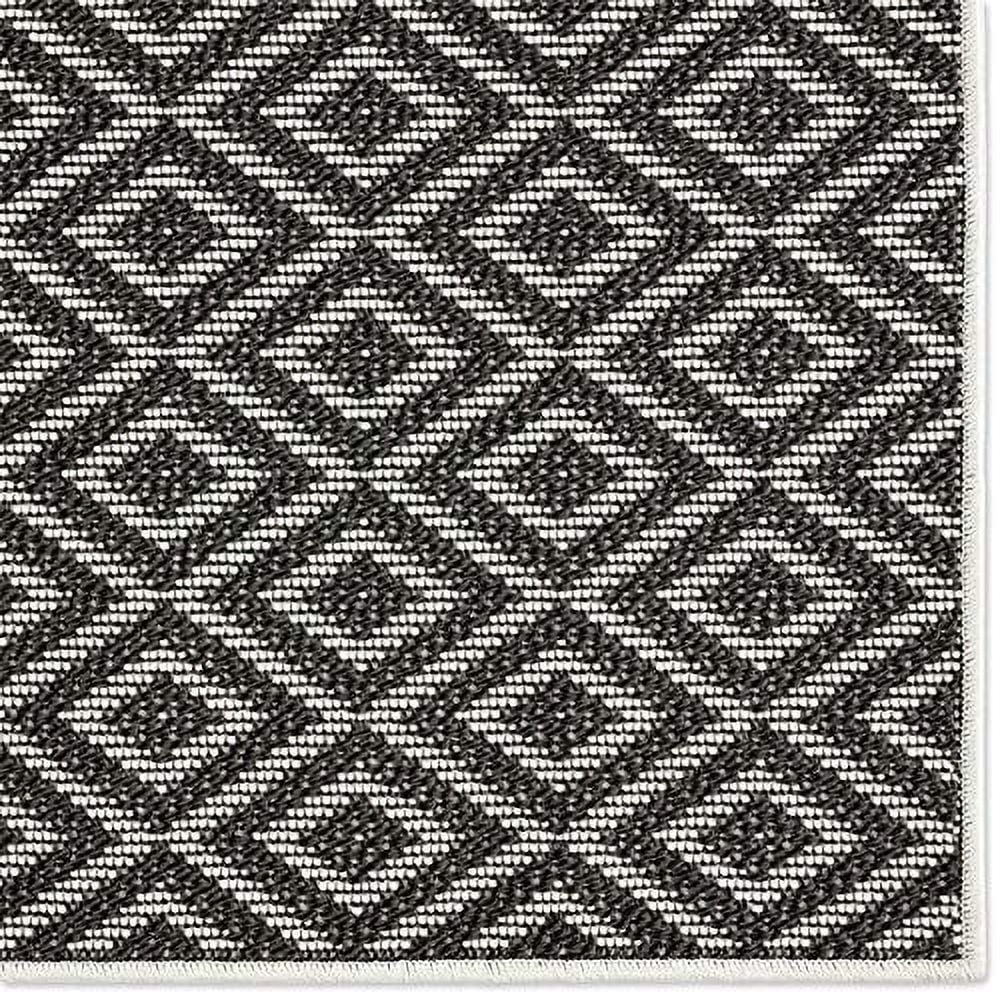 Home Dynamix  Tripoli Lydia Indoor/ Outdoor Area Rug Charcoal/Cream 7'10"x10'2" 8' x 10'