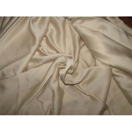 100% Silk LYCRA Satin fabric 80 gms 44quot;WIDE - light beige
