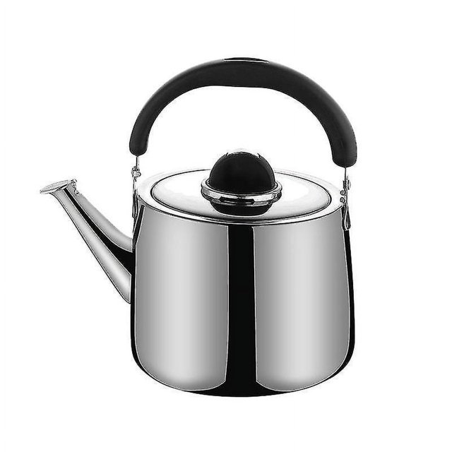 BR Hervidor con sonido de acero inoxidable 304, tetera de gas de gran capacidad para leche y agua caliente, perfecta para acampar al aire libre