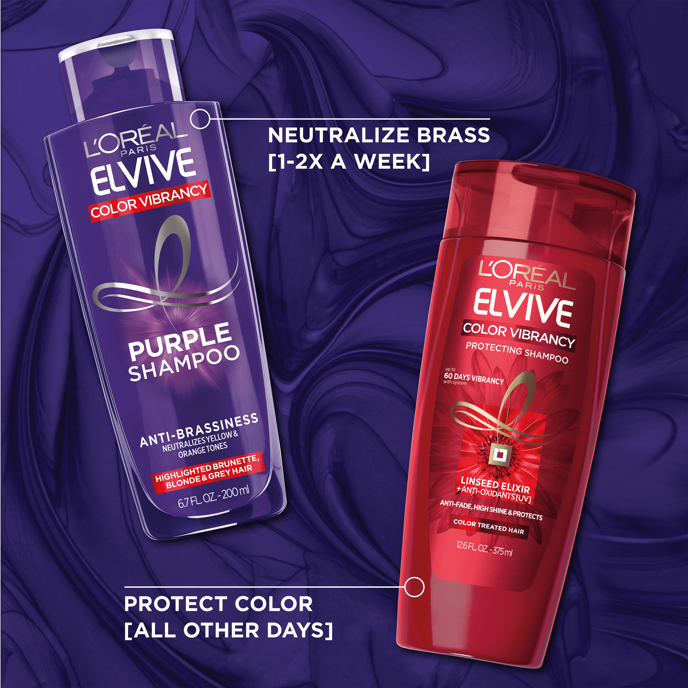 L'Oreal Paris Elvive CV Purple Shampoo 6.7oz C18 24, 6.7 fl oz