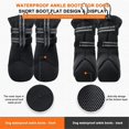 thumbnail image 3 of Zapatos para Perros para Pavimento Caliente 4 Piezas Antideslizantes para Mascotas, Botas Recuperación de Heridas para Patas de Perro, para Senderismo, Caminatas Al Aire Libre M, 3 of 5