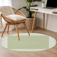 thumbnail image 5 of Sage Green Greek Key Large Area Rugs for Bedroom Living Room, Soft Non Slip Carpet Bedside Rug, Geometric Greece Ancient Farmhouse Geo Round Floor Cover Kitchen Accent Rug 4' for Dining Room/Office, 5 of 9