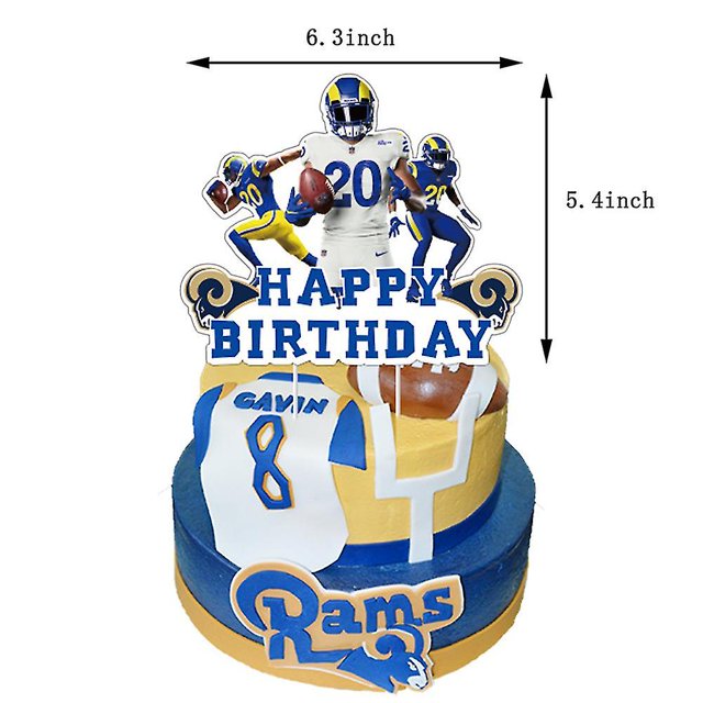 Suministro de fiesta de cumpleaños impresa de fútbol Nfl Decoración temática de Los Angeles Rams
