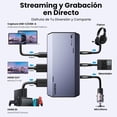 thumbnail image 2 of UGREEN 4K@60Hz Capturadora de Video, HDMI a USB C Tarjeta de Captura Full HD 1080P@120Hz, USB 3.0 con VRR y HDR para Transmisión, Juegos, Coatible con Switch 2, PS5 PS4 Xbox Seri X/S, DSLR Camera, 2 of 5