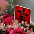 3drose, Jesus Vector Graphic Black on Red Background, 6 Greeting Cards ...