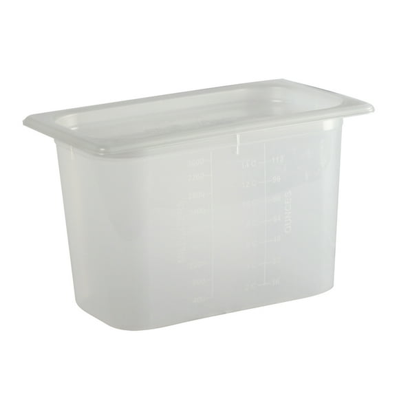 San Jamar MP14 Poêle Alimentaire ModPan Taille 1/4 avec Couvercle - Empilable, Polypropylène, Transparent