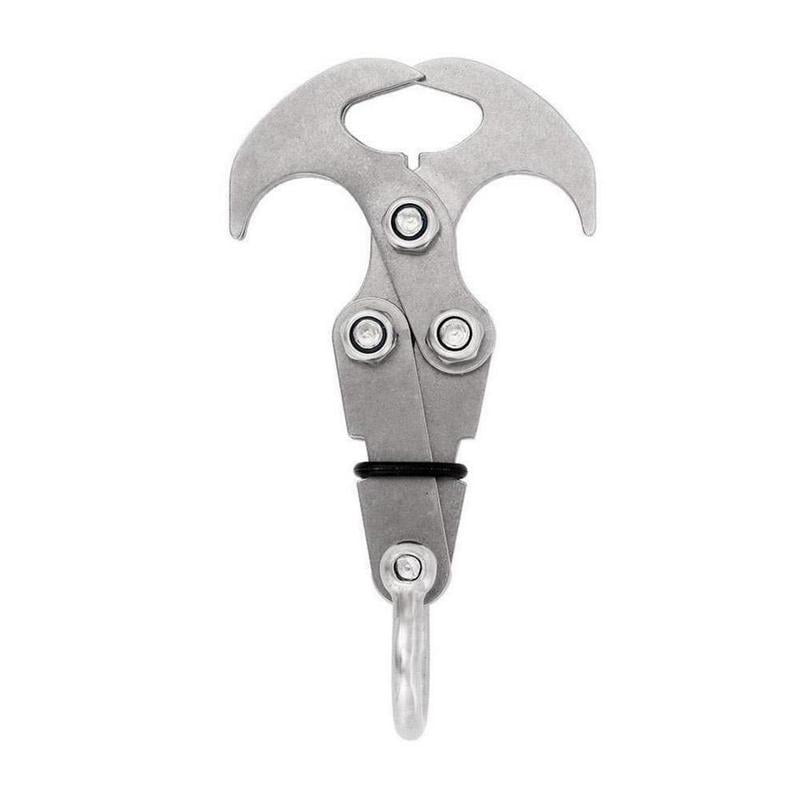 4 Claw Stainless Steel Climbing Claw Gravity  Hook Survival Folding Grappling 