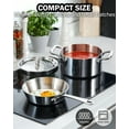 thumbnail image 6 of Cooks Standard Stainless Steel Butter Warmer, 4.7 Inch Multi-Ply Clad Mini Omelette Egg Frying Pan, Butter Melting Pot Small Sauce Pot for Cooking, Camping, 6 of 6