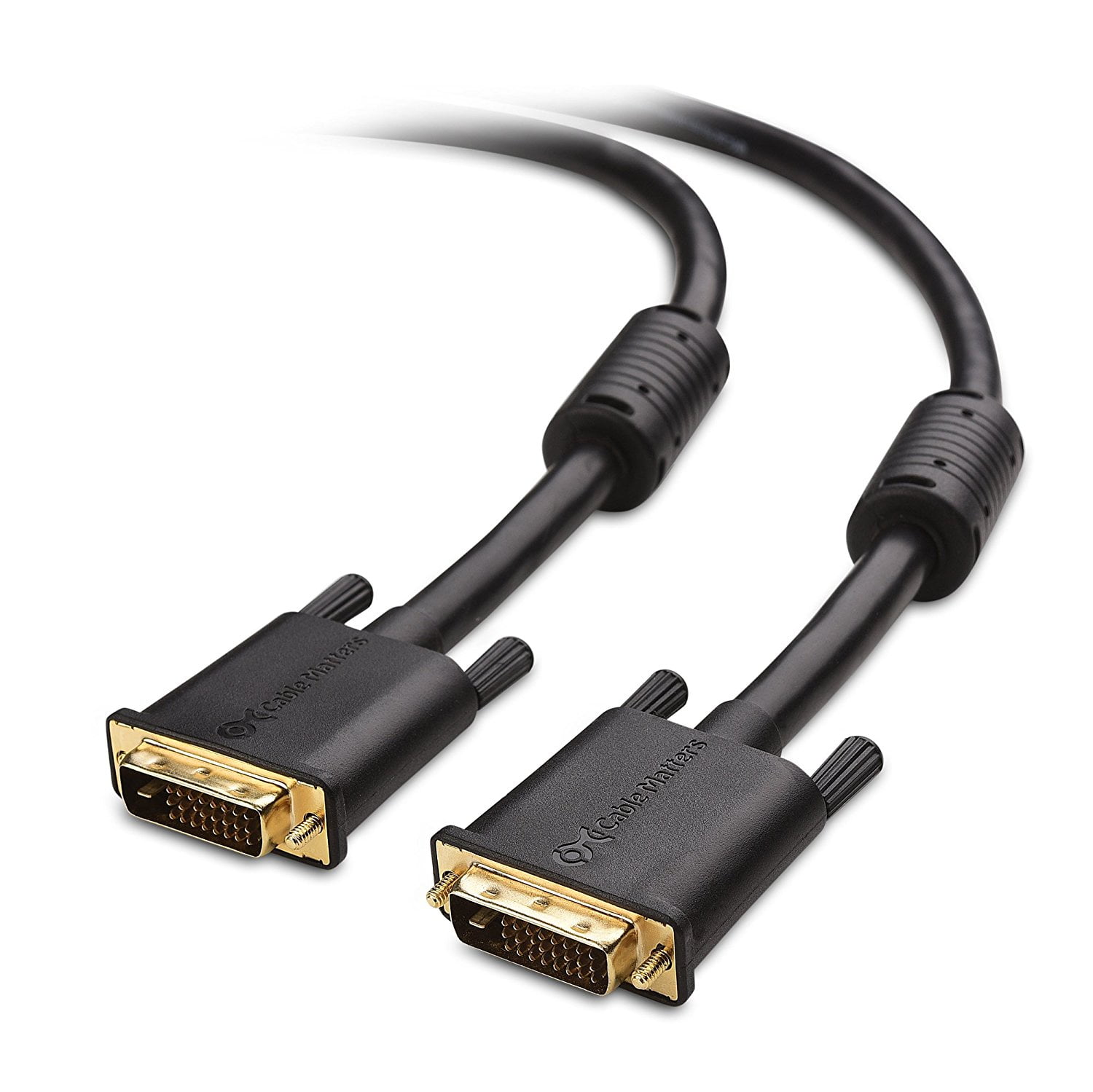 Cable Matters DVI to DVI Cable with Ferrites (DVI Dual Link Cable / DVI D Cable) 35 Feet