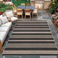 thumbnail image 2 of Garvee 5'x7' Modern Striped Area Rugs Easy Jute Rug with Non-Slip Backing, Washable Rug Neutral Print Indoor Outdoor Carpet for Bedroom Living Room Patio, Black White, 2 of 5