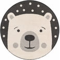 thumbnail image 2 of Hauteloom Kids Room, Nursery Round Area Rug - Outdoor Patio Safe - Animal Bear Playroom Carpet - Beige, Gray, Black, Cream - 7'10", 2 of 3