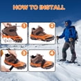 thumbnail image 5 of Crampones para zapatos, tacos de tracción, empuñaduras de nieve para hielo con 19 púas de acero inoxidable, garras, botas antideslizantes, púas para caminar, escalar y caminar, 5 of 5