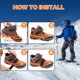 thumbnail image 5 of Crampones para zapatos LIUYMXG 19 dientes acero inoxidable TPE antideslizantes, 5 of 5