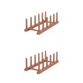 thumbnail image 2 of Matsuzay Escurridor de platos desmontable, escurridor de platos de plástico ABS, estante de secado para cocina, organizador de platos, bandeja de Lang 2piezas Matsuzay CBP155124, 2 of 6