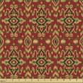 thumbnail image 2 of Ambesonne Traditional Fabric by the Yard Upholstery, Folkloric Blurry Forms, 1 Yard, Vermilion and Multicolor, 2 of 5