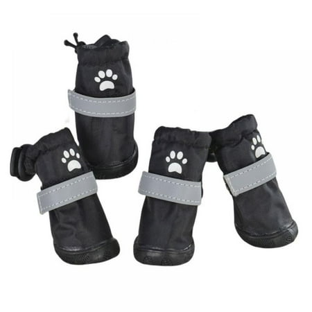 Dog Shoes Pet Boots Outdoor Waterproof Running Shoes for Dogs Pet Rain Boots with Reflective Strip Anti-Slip Rubber Sole