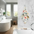 thumbnail image 2 of Yayeee 2 Pack Hand Towels for Bathroom 100% Cotton 16" x 28" Soft Absorbent Kitchen Towel, Red Geometric, 2 of 7
