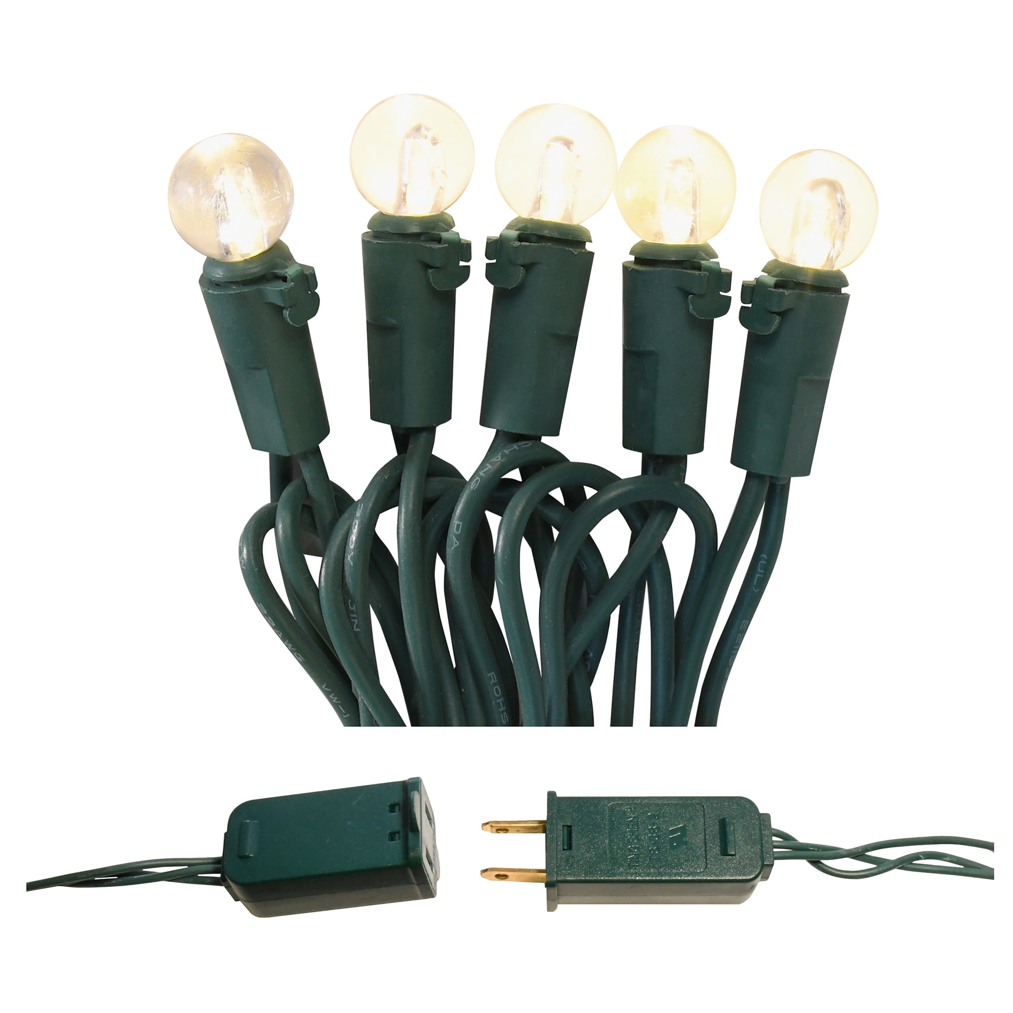 LumaBase Electric LED String Lights with Plastic Globes
